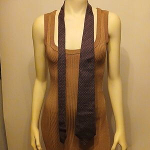 Christian Dior Men's Tie Black and Brown Men’s Tie Designer Tie Men’s Silk Tie